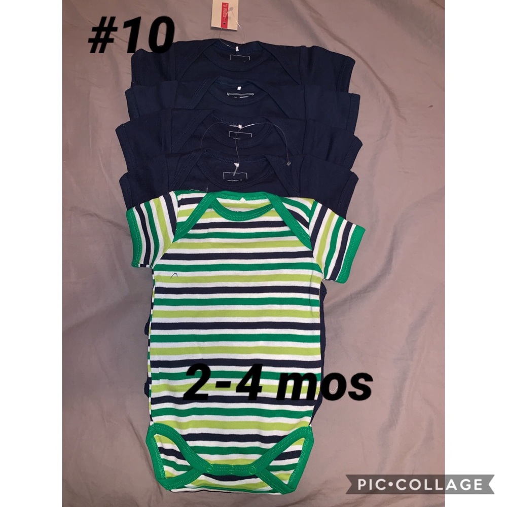 5 Pack New Baby Boy Onesies